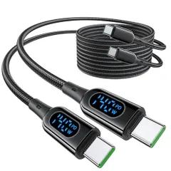 DC03 USB Type C ケーブル【140W/5A 2本セット】PD対応【2m】Type-C to Type-C 急速充電 出力スクリーン表示 ナイロン編み タイプc 充電コード iPhone 17/16 Pro/16 Plus/16  2ace9d7b