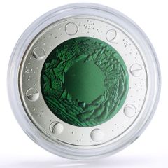 2024年 オーストラリア 銀貨 NGC PF70 UC クリソプレーズ 天然石