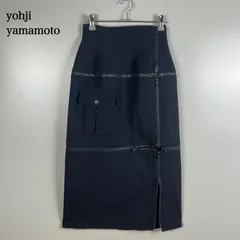 yohji yamamoto Rare 2019SS BLOCK ZIP skirt 1 FH-S02-100 ヨウジヤマモト 春夏 コレクション 多ジップ ロングスカート ウール 希少 レア ランウェイのサムネイル