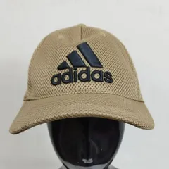 adidas アディダス キャップ 帽子 メッシュ ロゴ 3D 刺繍 スポーツ アジャスター 調整可 カジュアル ベージュ系 C181