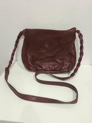 SEE BY CHLOE クロエ レッドブラウン レザーショルダーバッグ - メルカリ