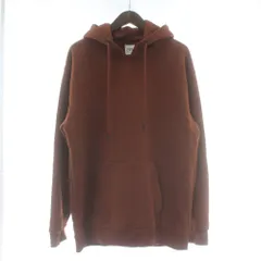 ザラ ZARA パーカー フーディ L 茶 ブラウン オレンジ 無地 フード付き 長袖 /GR ■GY58