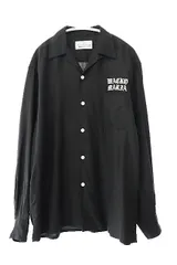 ワコマリア WACKO MARIA 25SS 50's L/S SHIRT ロゴ刺繍 ロングスリーブ 長袖 シャツ M 黒ブラック ブランド古着ベクトル 中古251227