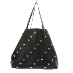 ジミーチュウ JIMMY CHOO サシャ スタースタッズ トートバッグ レザー 黒 ブラック /KU ■OH