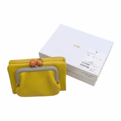 未使用品 ear PAPILLONNER イア パピヨネ がま口二つ折り財布 EAZ1002214A0004 がま口 イエロー
