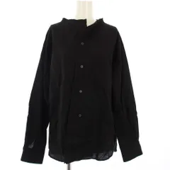 ワイズ Y's ヨウジヤマモト 25AW THIN COTTON TWILL FRINGE COLLAR BLOUSE シャツ 長袖 1 黒 ブラック YM-B84-003 /TK