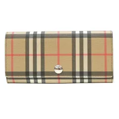 バーバリー BURBERRY かぶせ型長財布 ヴィンテージチェック ベージュ