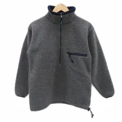 エルエルビーン L.L.BEAN フリースプルオーバー グレー スタンドカラー ハーフジップ 長袖 ミドル丈 /YS59 ■GY61