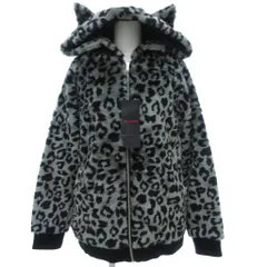 ヘルキャットパンクス HELL CAT PUNKS パーカー S グレー系 ヒョウ柄 フード付き 猫耳 長袖 タグ付き /KB ■ECA001のサムネイル