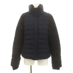 ユニクロ UNIQLO THEORY ダウンジャケット アウター ジップアップ リブ M 紺 ネイビー /YQ ■OSのサムネイル