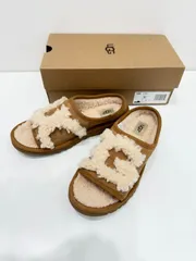 激レア ✷UGG✷SLIDE SLIPPERS ファーサンダル US7 24cm 美品 N7-12-32