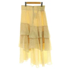 デイシー deicy ドットティアードロングスカート ロング 1 アイボリー 黒 ブラック /SS ■OS