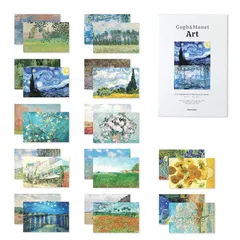【新品】 モノライク アート ゴッホ & モネ ポストカード Art Gogh & Monet Postcard - 24セットの感性的なデザインはがきデイリーはがき、雰囲気のあるきれいなはがき長方形はがき、デザイン文句 1