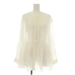 セオリーリュクス theory luxe LONDE CATENA シャツ ブラウス 長袖 バンドカラー フレア 麻 リネン混 38 白 ホワイト 3208206000 /KU