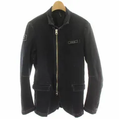 アルマーニ ジーンズ ARMANI JEANS デニムジャケット Gジャン アウター ブルゾン ミドル ハーフ タイトフィット ストレッチ ジップアップ ワッペン 36 M 紺 ネイビー インディゴブルー  6Y6G35 6D49Z /MP ■GY18のサムネイル