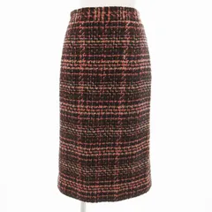 N.Natural Beauty Basic N.ナチュラルビューティーベーシック タイトスカート ひざ丈 ツイード S 茶 ピンク /JS