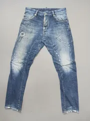 30 DSQUARED2 ディースクエアード2 ブレットペインティング バイカーデニム デニム