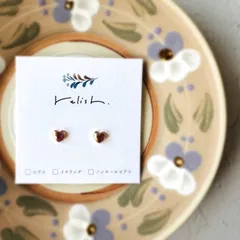 ハート トルマリン ピンク 金継ぎ ピアス ノンホールピアス イヤリング 天然石 ゴールド 金 小ぶり 小さい 極小 シンプル ギフト プレゼント 誕生日 10月誕生石 贈り物 クリスマス 母の日