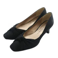 銀座かねまつ GINZA Kanematsu パンプス 23.0cm 黒 ブラック スクエアトゥ /AQ ■OS ■OS