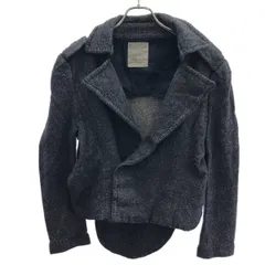 Yohji Yamamoto ヨウジヤマモト 2006AW ウール縮絨ライダースジャケット FB-J40-143 ネイビー 1のサムネイル