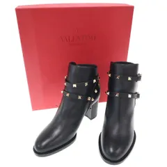 VALENTINO ヴァレンティノ ロックスタッズレザーアンクルブーツ ZW2S0A03 ブラック 37のサムネイル