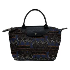 LONGCHAMP(ロンシャン) ハンドバッグ - ダークブラウン×黒×ダークネイビー レザー