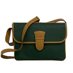 LANCEL(ランセル) ショルダーバッグ - グリーン×ダークグリーン×ブラウン レザー