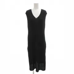 エポカ EPOCA 美品 ベスト ジレ 40 M ロング ニット サイドスリット 黒 ブラック /AE