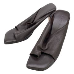 BOTTEGA VENETA ミュール　サイズ34 1/2 BOTTEGA VENETA ボッテガヴェネタ レザーミュールサンダル ブラウン 34