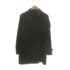 ジョセフオム JOSEPH HOMME ライナー付きコート ステンカラーコート シャドーストライプ アウター ミドル丈 48 黒 ブラック /ES ■OSのサムネイル