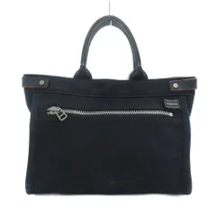 ポーター PORTER ガール GIRL  NAKED  TOTE BAG ハンドバッグ コットンサージ ロゴ ステッチ 紺 ネイビー /NU ■GY18