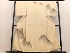 平和屋着物■訪問着　刺繍　樹林文　正絹　逸品　BAAW2714yc