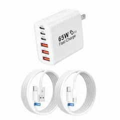 【特価商品】コンセント式電源アダプター Type-C Type-C 搭載 & iPhone USB-A GaNIII技術対応 17air/pro 急速充電 max/16/15/14/13/SE3 PD65W 合計 iPad、Android/タブレット 充電器