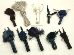 平和屋着物▼男性　和装小物　羽織紐まとめて10点　平組・丸組　紺・黒・白・茶・銀　切り房・撚り房　逸品　AABF9335ay