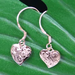 ハワイアンジュエリー ピンクシルバーフックピアス ハート プルメリアスクロール ハワジュ ギフト プレゼント クリスマス 誕生日 バレンタイン ホワイトデー