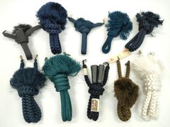 平和屋着物▼男性　和装小物　羽織紐まとめて10点　白　褐返色　納戸色　留紺　平組　丸組　未使用あり　逸品　CABD8466ju