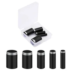 【特価セール】レザークラフト 抜き型 革パンチ 丸 穴あけポンチ 【5個セット 6-10#】 合金スチール レザーパンチ 穴あけ ポンチ レザークラフト 工具 丸型 ベルトパンチ ベルト ストラップ カットサークル きちんと カット