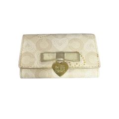 COACH 6-Key Case, Opwork Heart Pattern, PVC Leather