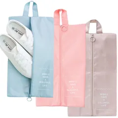 スニーカー 靴収納ケース 靴収納ケース シューズ入れ 持ち運び便利 シューズ入れ スポーツ スポーツ スポーツ 出張 旅行 男女兼用 (ライトブルー+ピンク+ベージュ) 収納袋 靴入れ袋 シューズケース 超軽量 防水防塵防臭 3個入り シューズバッグ