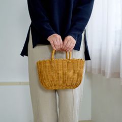 かわいい☆入手困難☆Charmantsac】青 白 ツイードバッグ - メルカリ