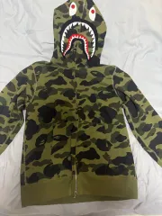 A BATHING APE BAPE シャーク カモフラージュ フーディー ジップアップ 迷彩柄 (在庫処分)