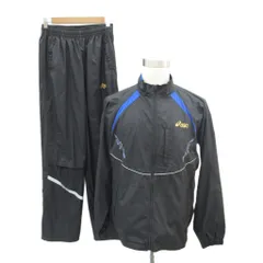 アシックス asics スポーツウェア ジャージ セットアップ 上下 L 黒 ブラック ブルゾンジャケット スタンドカラー ジップアップ ミドル丈 パンツ イージー ロング丈 サンプル品 /YS47 ■GY58