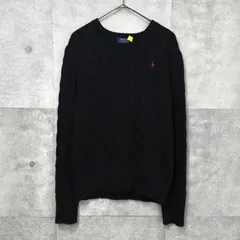 ポロ ラルフローレン スモールポニー ケーブル ニット ブラック