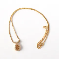 SALE価格【3/22(日)23:59までの限定割引中】クリスチャン ディオール CDロゴ ラインストーン ネックレス GP ゴールド