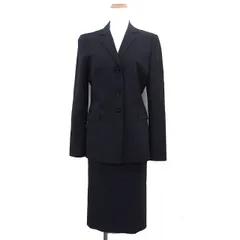 23区 オンワード樫山 スカートスーツ セットアップ テーラードジャケット 総裏地 フレア スカート ロング ウール 38 36 チャコールグレー /NT31