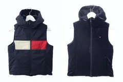 トミーヒルフィガー TOMMY HILFIGER GOLF 中綿 リバーシブルベスト THLA075 ネイビー M ジップアップ ゴルフウェア アウター