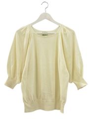 シビラ SYBILLA イスラエルコットンドルマンニットプルオーバー M アイボリー GIZA綿 トップス