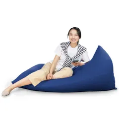 ビーズクッション 特大 幅120×奥行80×高さ75cm 体にフィットするクッション 人をダメにする 疲労解消 カバー取り外し可能 補充可能 伸縮ソファー ネイビri