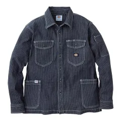 [Dickies] ユニセックス ストレッチウォバッシュ シャツジャケット 作業着 インディゴ XLri