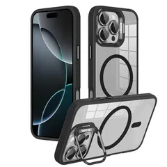 【seninhi対応・米軍規格】iPhone 16 Pro Max ケース seninhi 縦横両対応 半透明 黄ばみ防止 ワイヤレス充電 iPhone 16 Pro Max レンズ保護 耐衝撃 携帯カバー マグネット搭載 車載ホルダー マグセーフ対応 ス 0